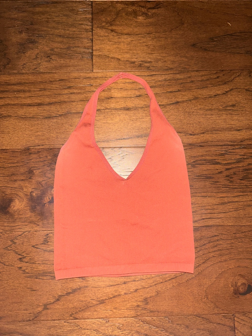 Urban Outfitters Coral Halter Ribbed Tank